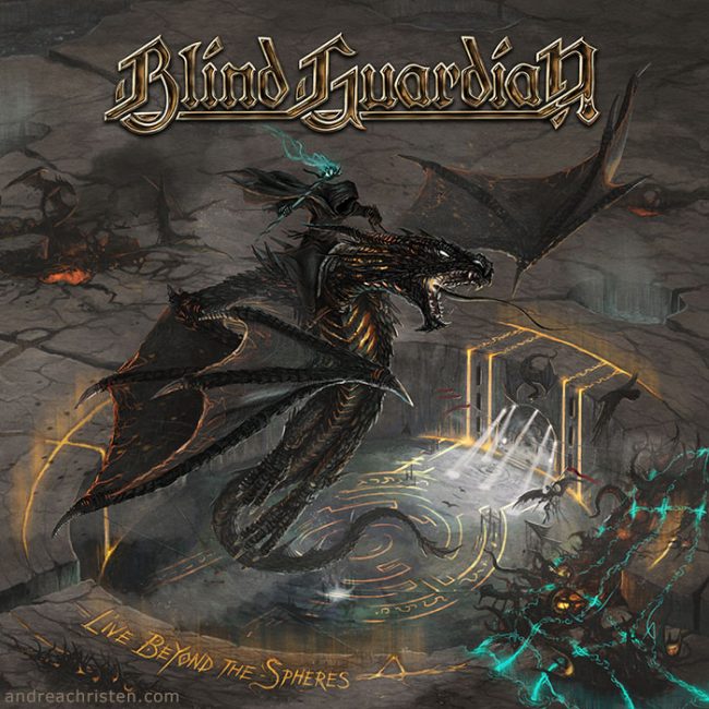 Blind Guardian Live Beyond the Spheres original cover artwork by Andrea Christen